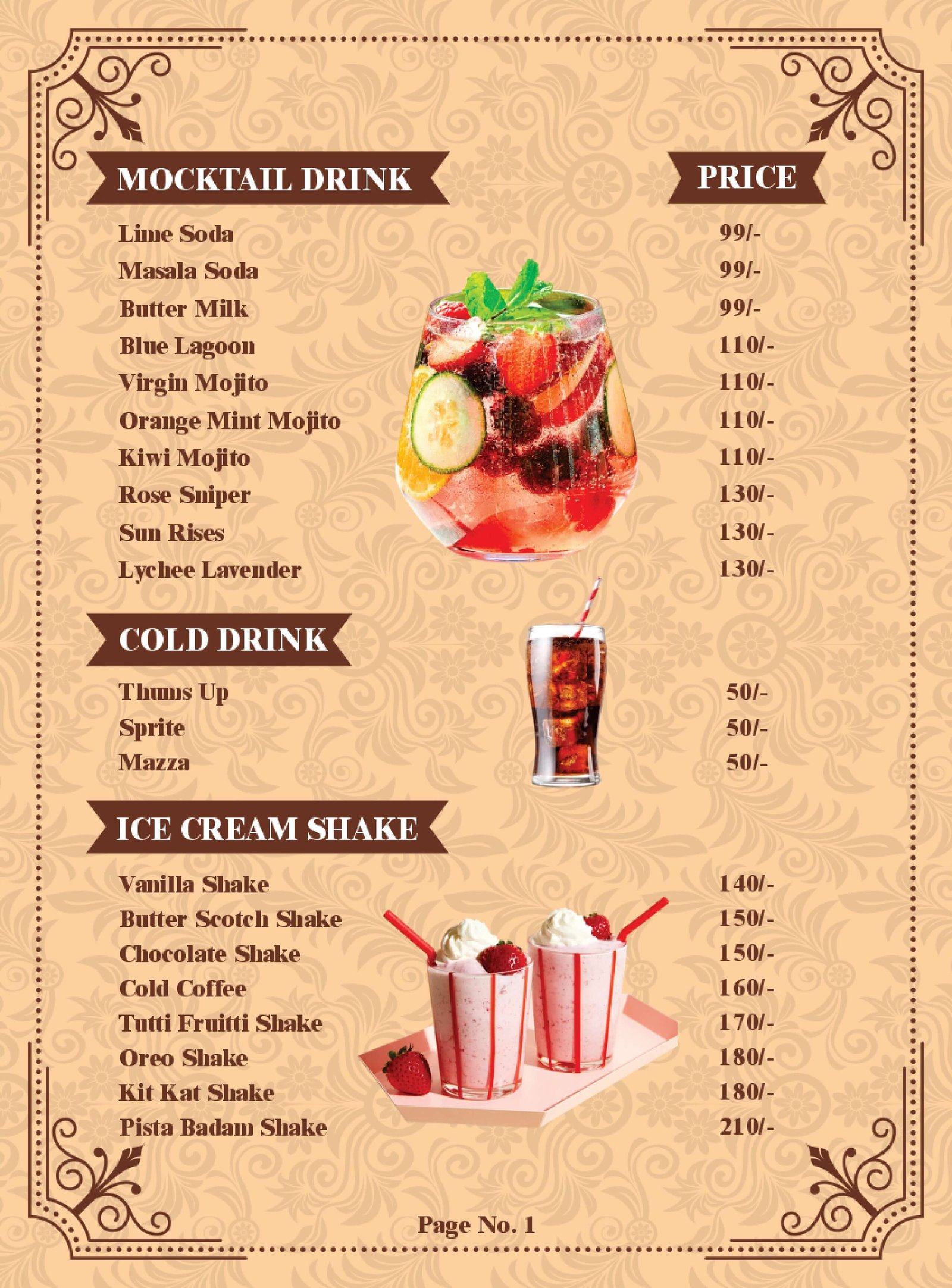 Menu Page 1