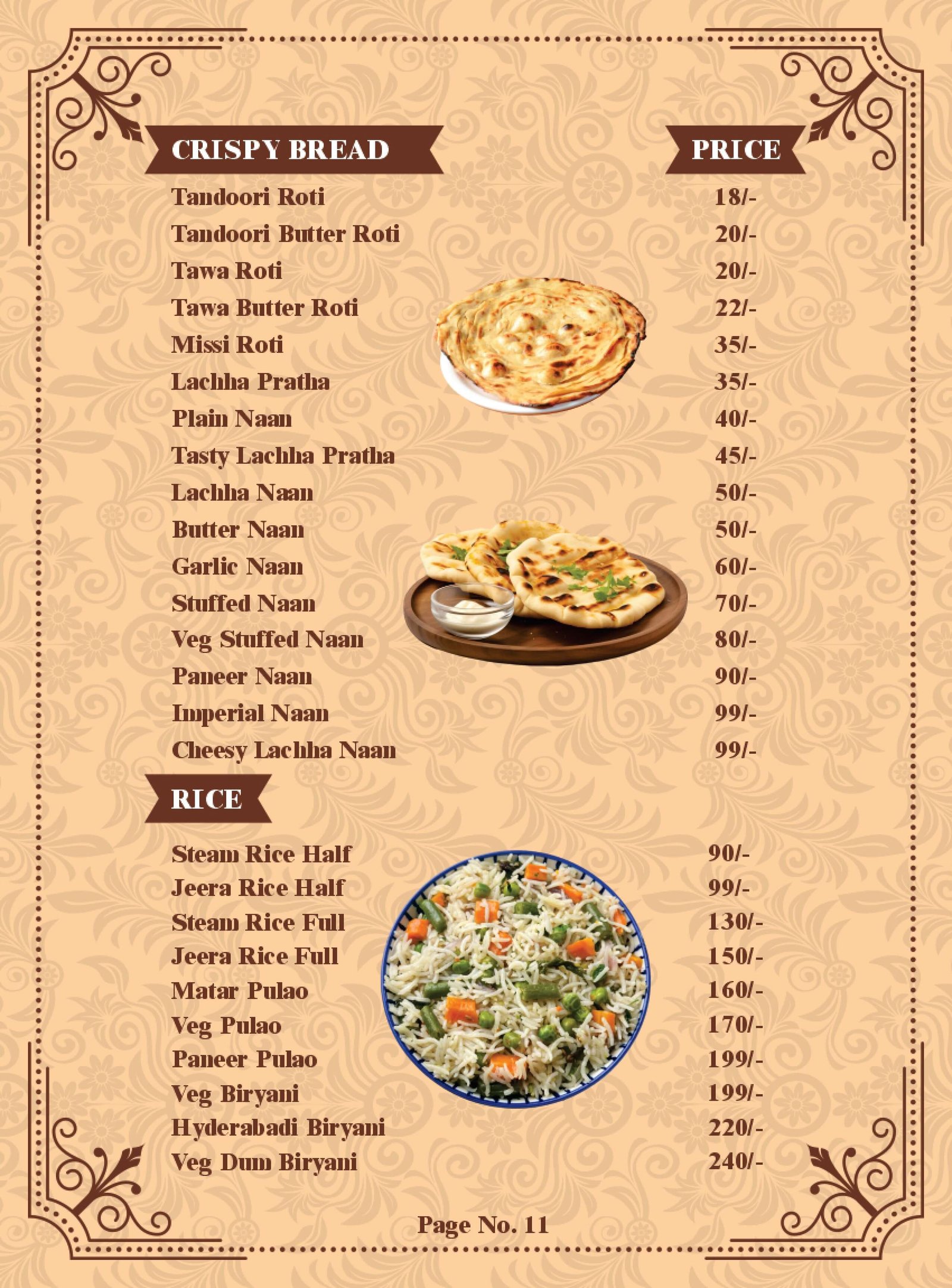 Menu Page 11