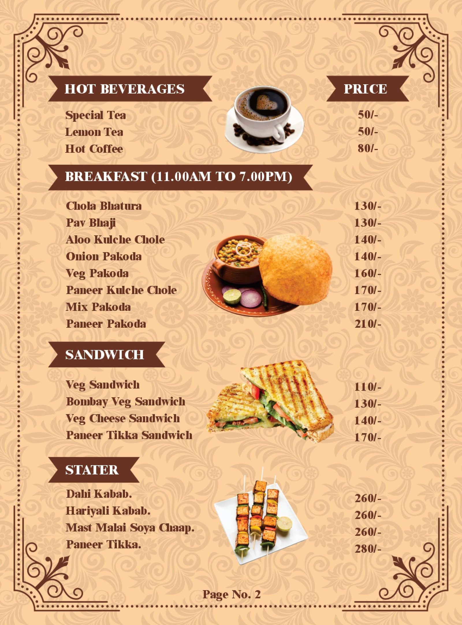 Menu Page 2