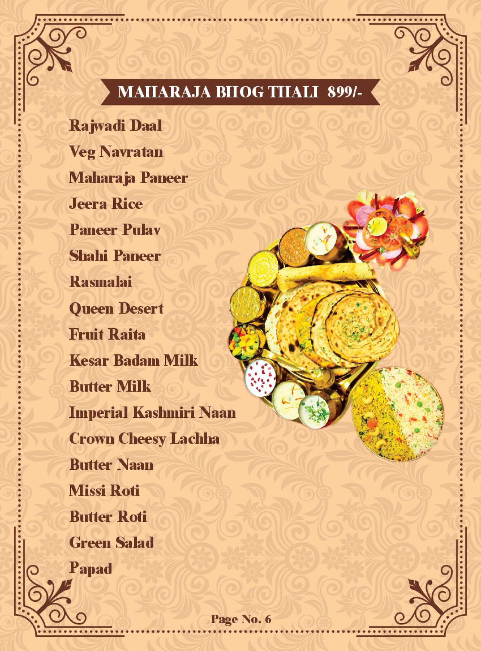 Menu Page 6